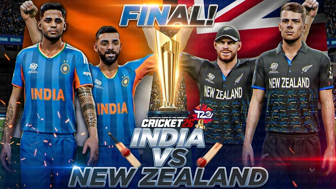 India vs New Zealand FINAL! 🏆 T20 World Cup 2026 | Cricket 26 Match Highlights
