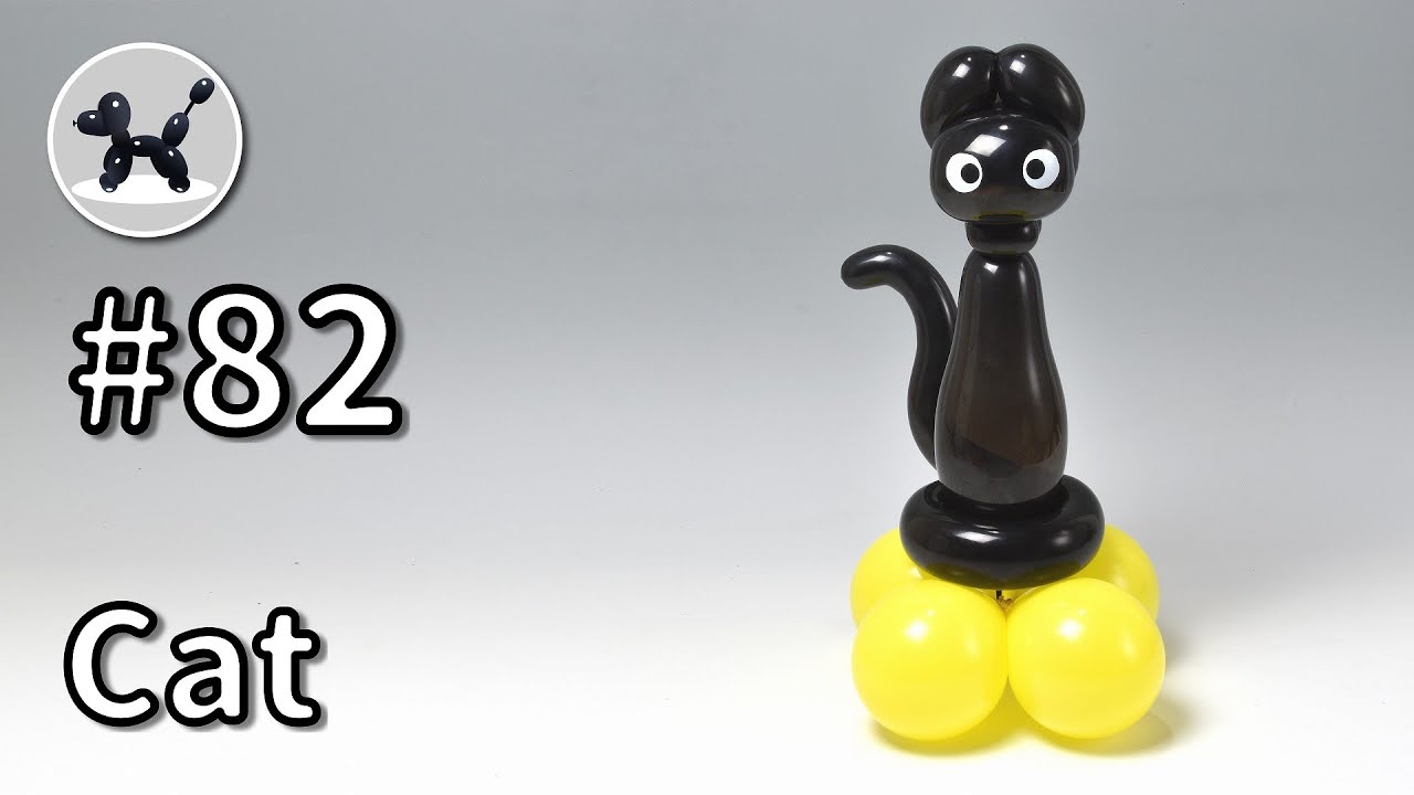 Cat - How to Make Balloon Animals #82 / バルーンアートの作り方 #82 (ネコ)