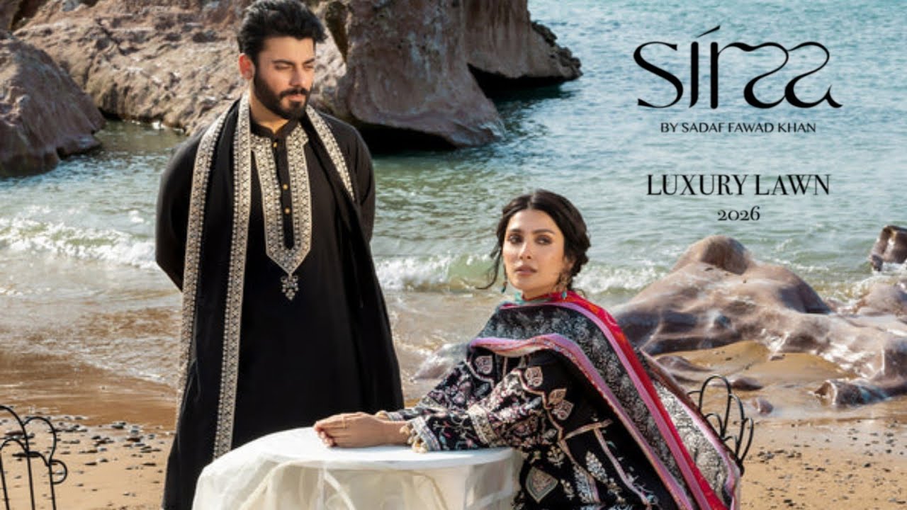 Siraa by Sadaf Fawad Khan Luxury Lawn 2026 | Siraa Online Unstitched Luxury Lawn | Ayeza Khan