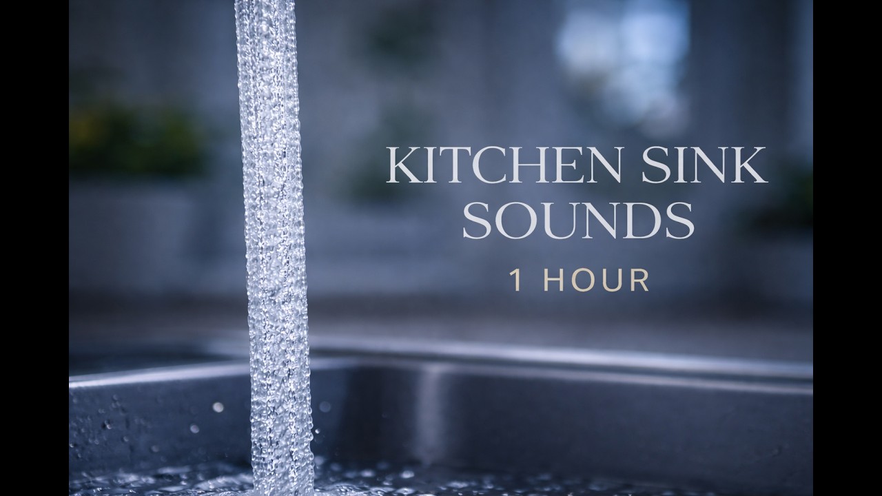 Kitchen Sink Sounds | Sounds To Help You Relax | Running Water | 1 Hour