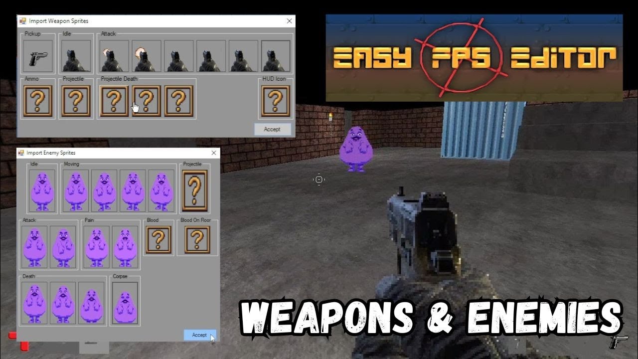 How To Add Weapons & Enemies | Easy FPS Editor Tutorial