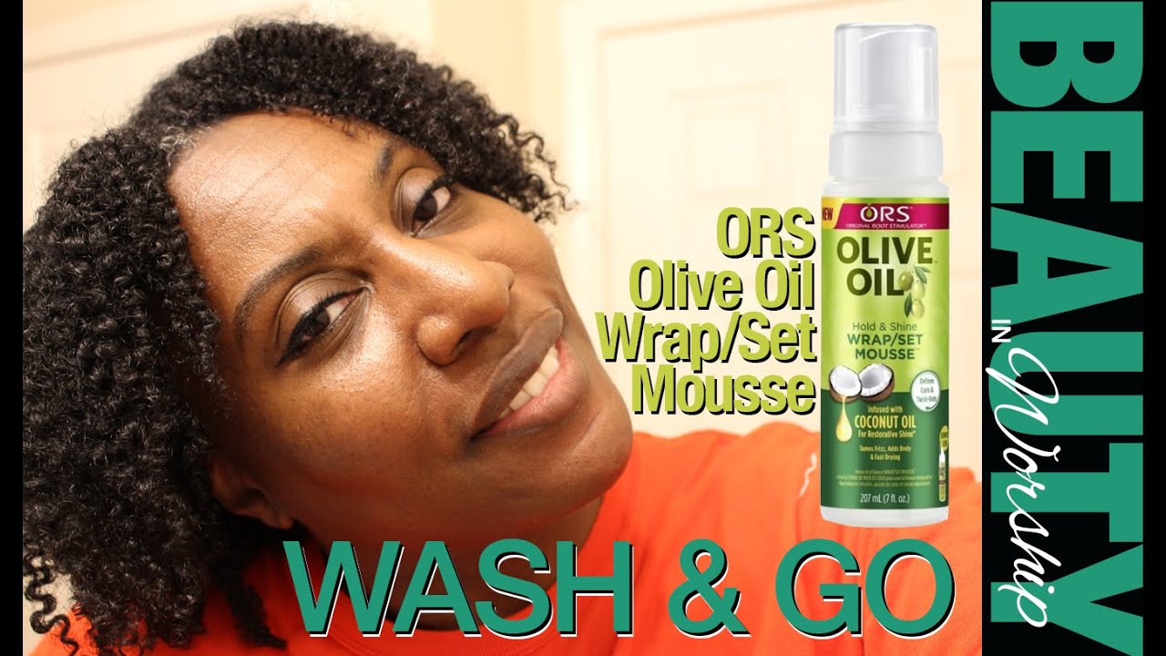 Wash and Go with ORS Olive Oil Hold & Shine Wrap/Set Mousse