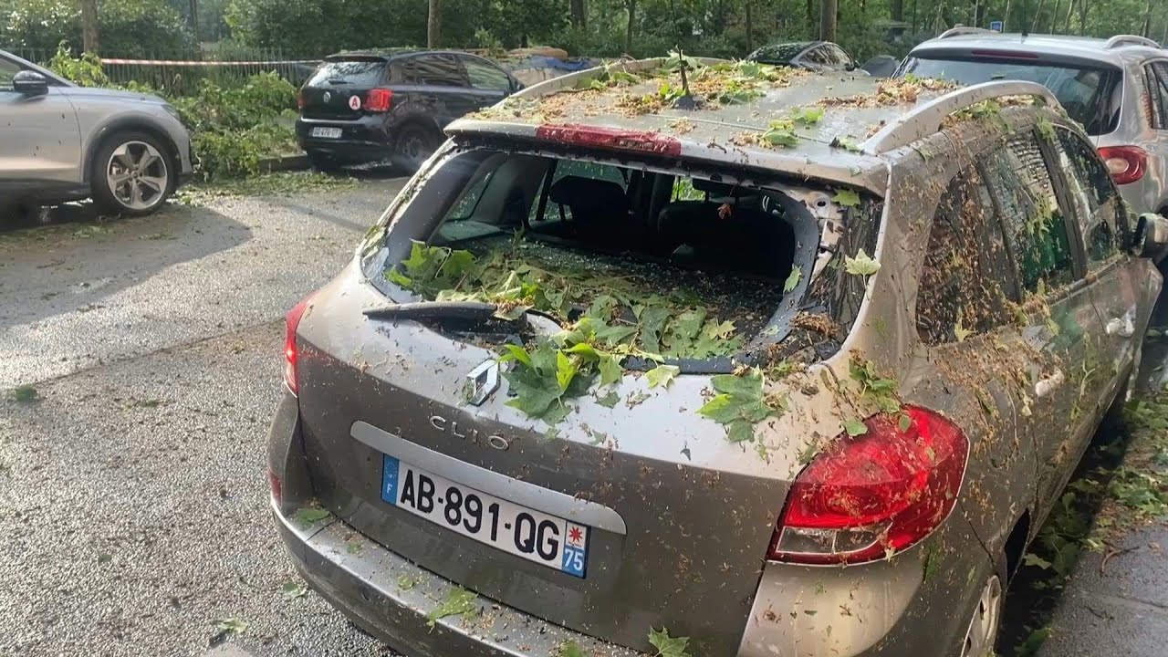 Damage caused by lightning strikes during storm in Paris | AFP