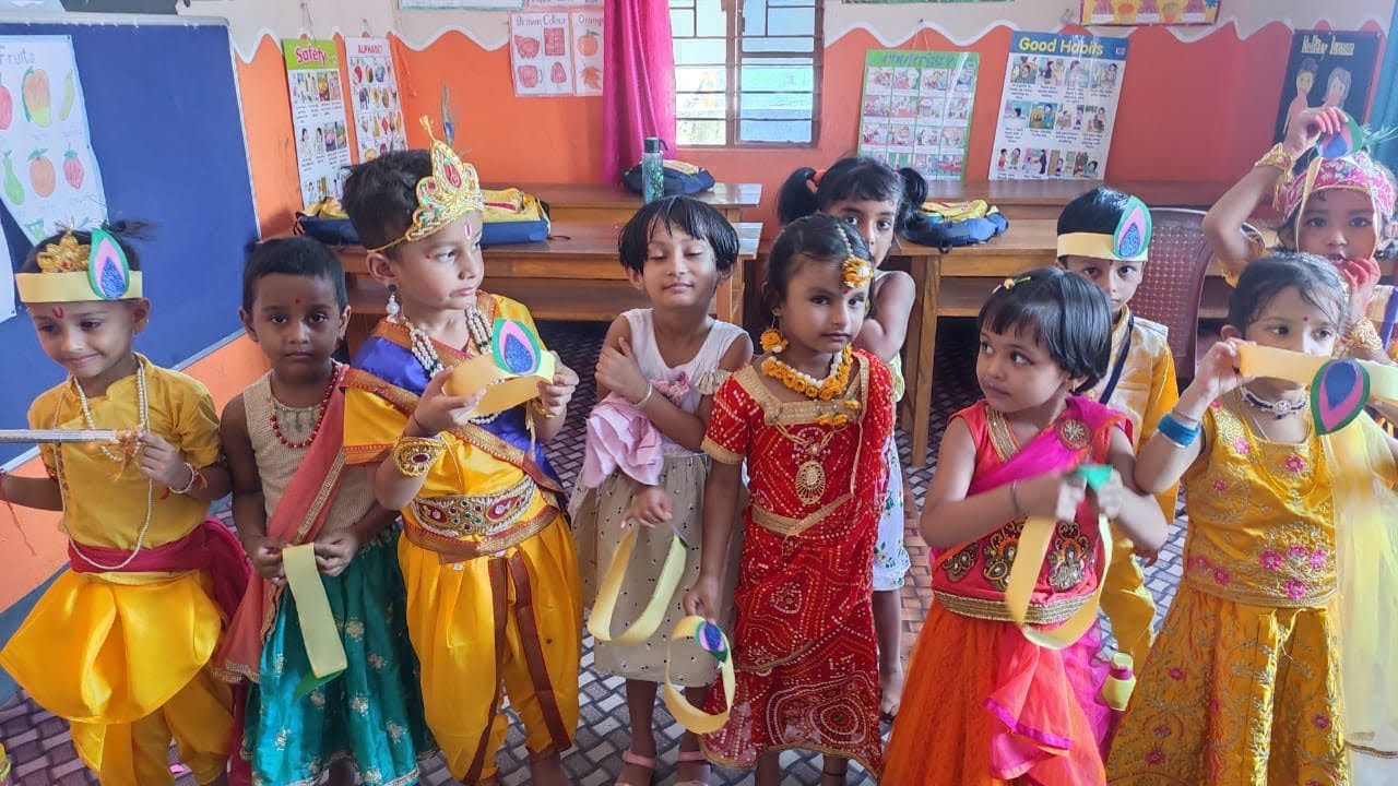 Janmasthami celebration at Kidzee Dharapur