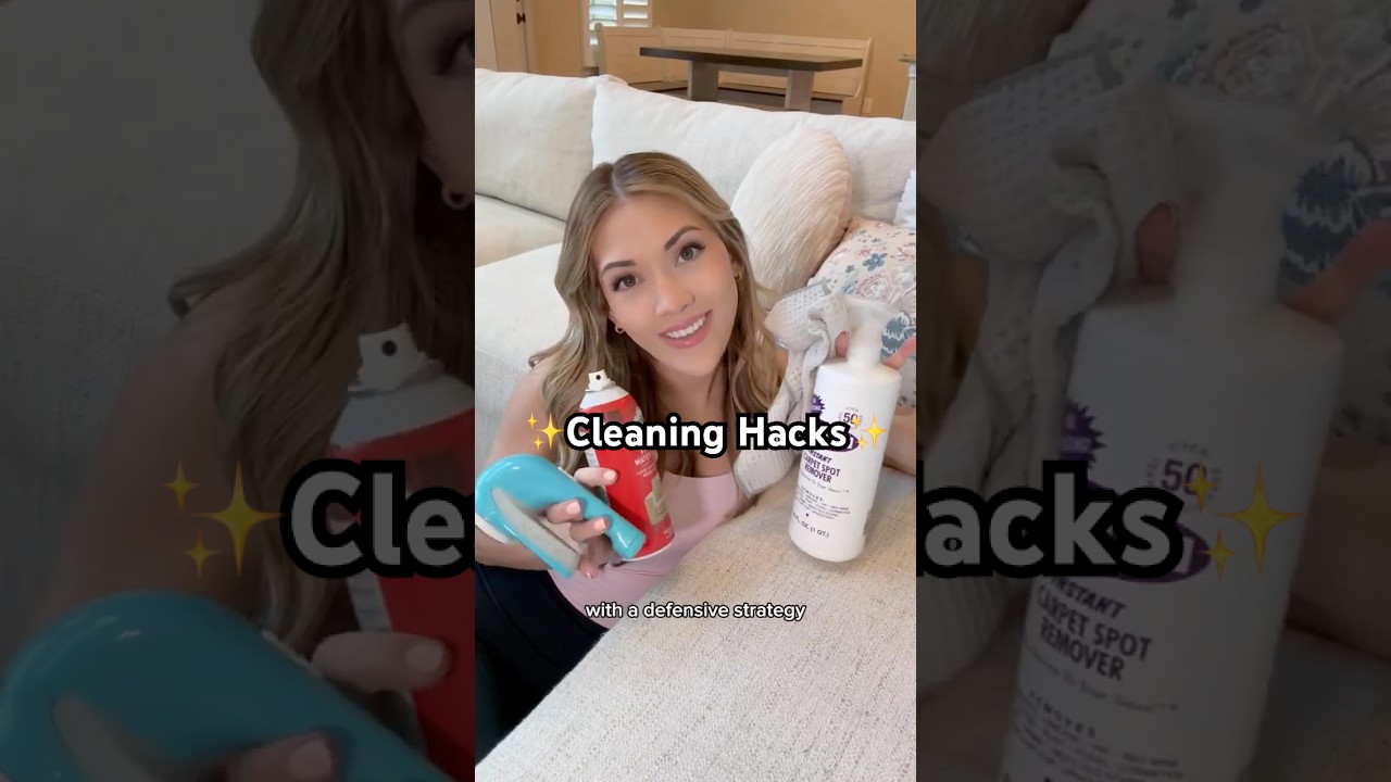 CLEANING HACKS YOU NEED TO KNOW | Keep Your White Couch White ✨ #momlife #cleaning