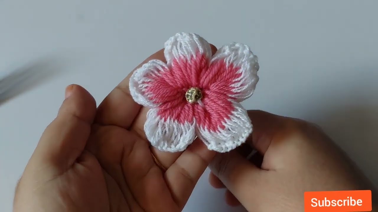 Amazing Flower Making Idea Using Fork || Hand Embroidery Design Tricks-DIY FLOWERS