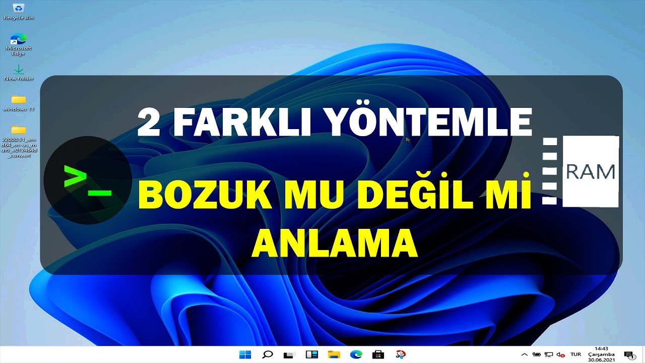Ram Bellekler Nasıl Test Edilir Açılan ve Açılmayan Bilgisayarlarda (windows 11-10-8-7)