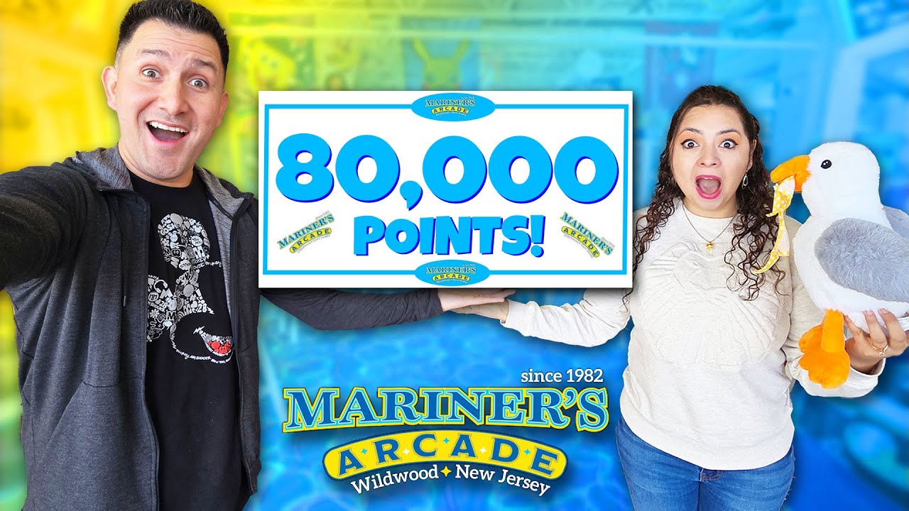 Как мы ВЫИГРАЛИ более 80 000 очков в Mariner's Arcade в Уайлдвуде, штат Нью-Джерси!