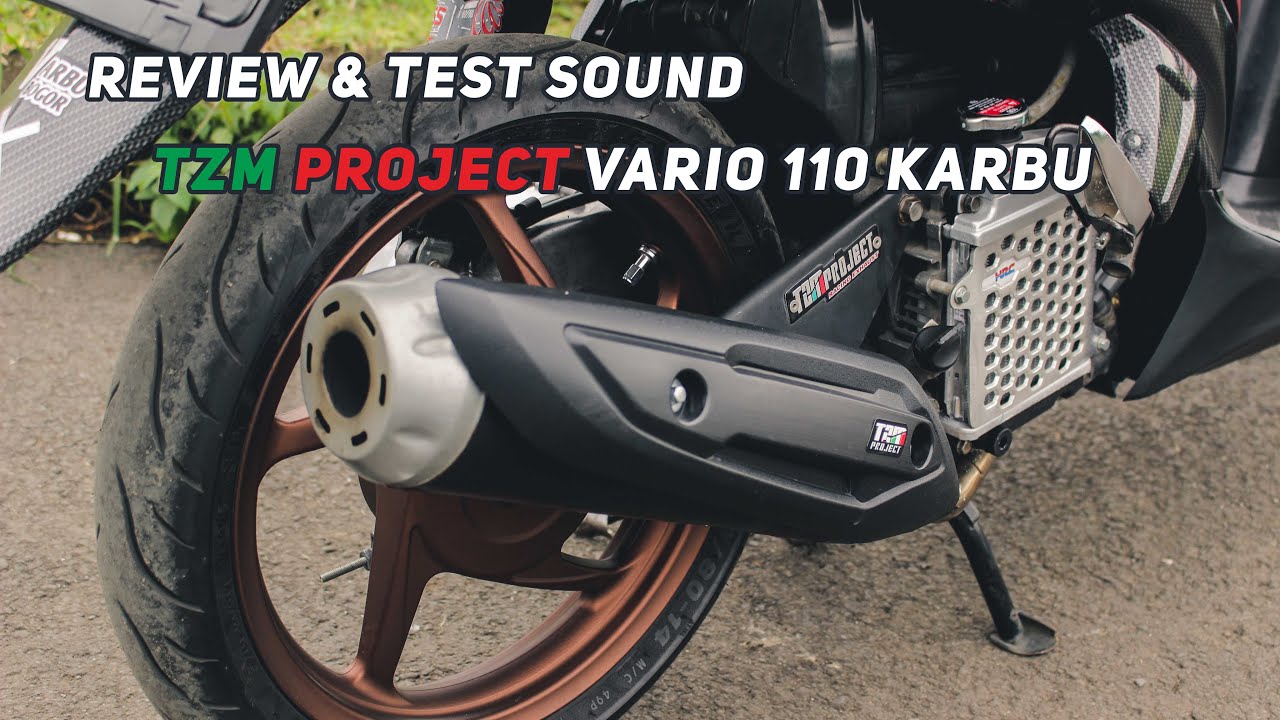 Review & Test Sound Knalpot TZM Project di Motor Vario 110 Karbu