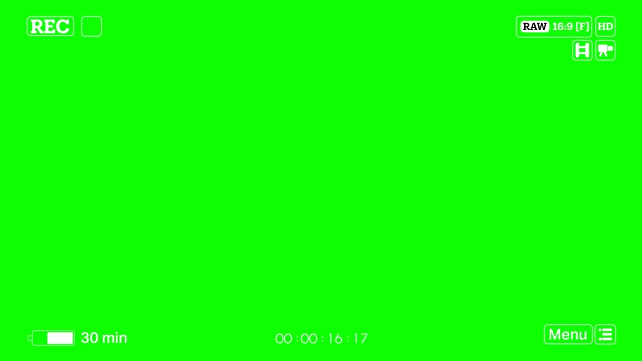 Video Camera Recording Frame green screen | chromakey
