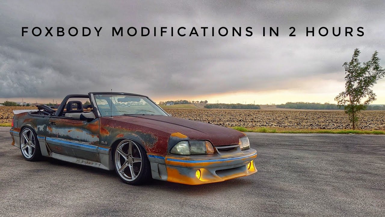 Случайные модификации и поездки на Mustang GT Convertible 1987 года, также известном как FOXIDIZED!