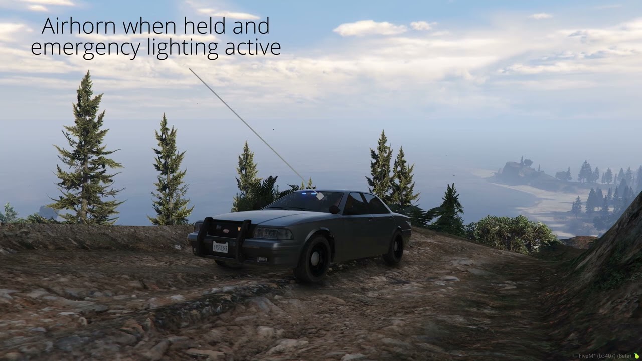 Hands-Free Siren Demo #2 - Undercover Configuration (Car + Air Horn) - Development Showcase - GTA 5