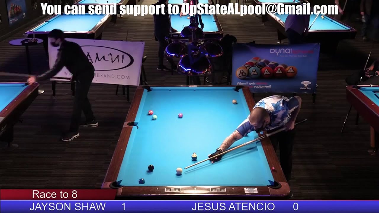 US 1 Billiards February Pro Am - Jayson Shaw vs Jesus Atencio