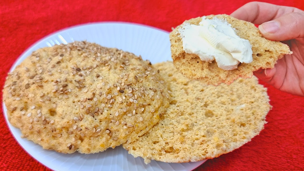SUBSTITUA O PÃO em 5 MIN - SEM FARINHA e POUCOS CARBOIDRATOS - Fácil, Rápido e Saudável (Low Carb)