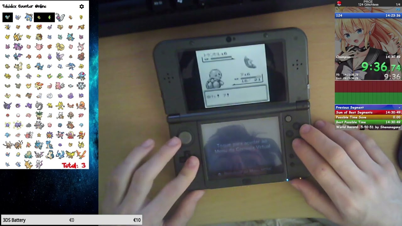 Pok&eacute;mon Green 124 Glitchless 【14:38:08】 RTA Part 1/2