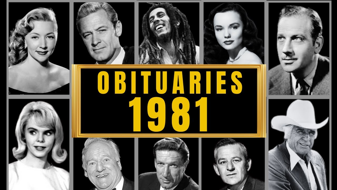 Famous Hollywood Celebrities We've Lost in 1981 - Obituary in 1981