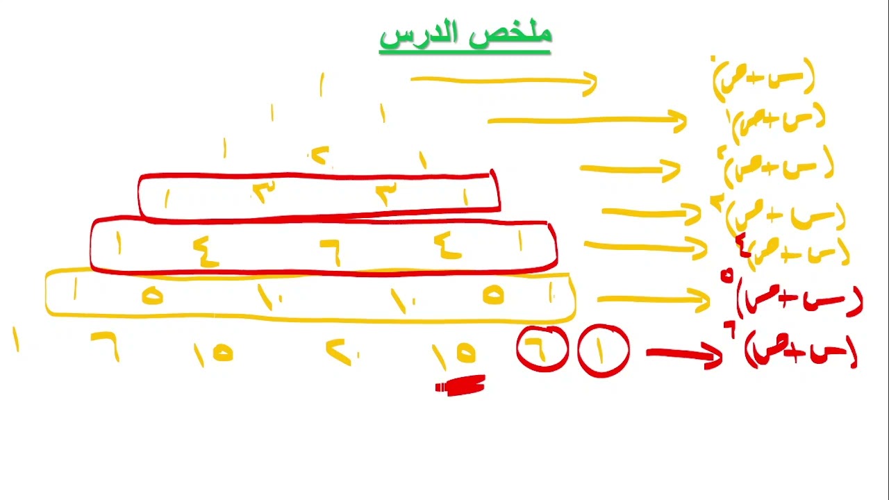 رياضيات 11 تقدمى ف2 مثلث باسكال كتاب النشاط تمارين (8- 4أ)