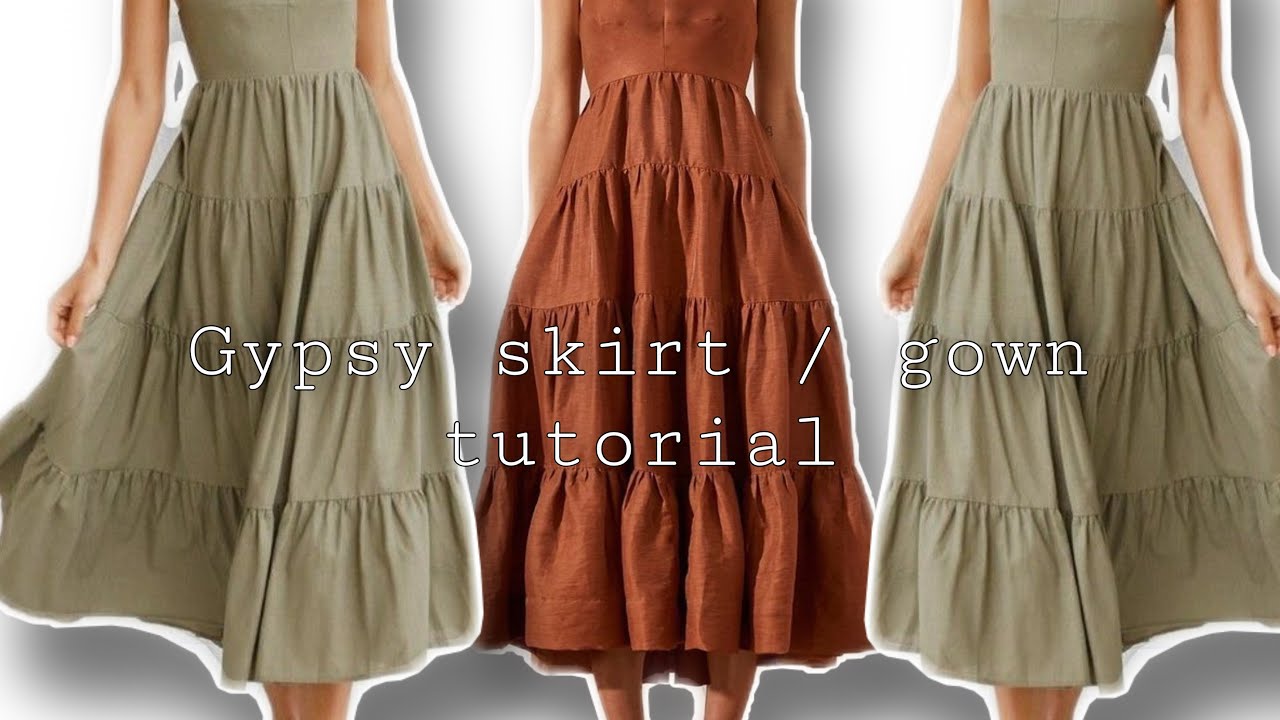 Tiered gathers dress tutorial | gypsy dress | how to calculate tiers |