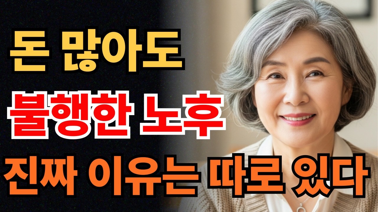 [시니어 힐링숲]돈 많아도 노후에 불행한 사람, 평범해도 팔자 좋은 사람 습관 여섯 가지가 갈랐습니다|노후 팔자 좋은 사람 습관| 불행한 노후| 행복한 노후