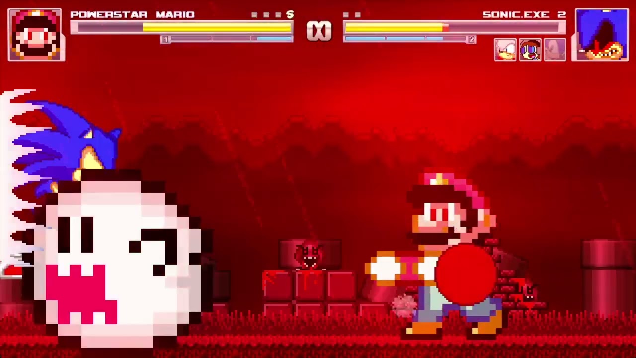 MUGEN Battle: Devil Mario (PowerStar) vs Apocolyptic Neo Sonic Team