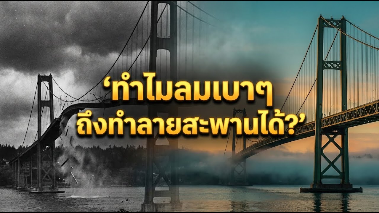 ทำไมลมเบาๆ ถึงทำลายสะพานได้? ความลับของ การสั่นพ้อง | สะพาน Tacoma Narrows | ปริศนารอบตัว