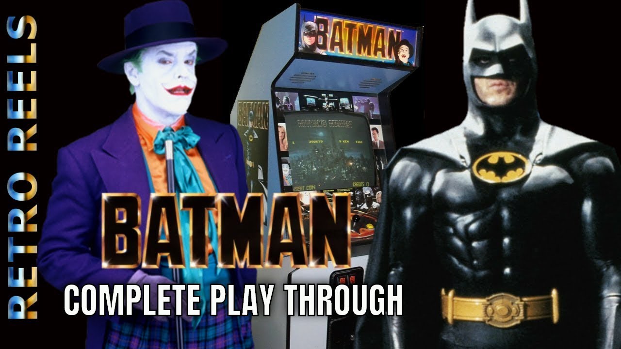 BATMAN Arcade Game Complete Play through - Atari 1990