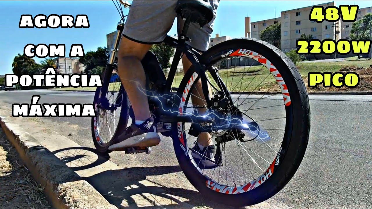 Bike Elétrica Mid Drive 48V 2200W (pico) 80km/h Sobe Qualquer ladeira
