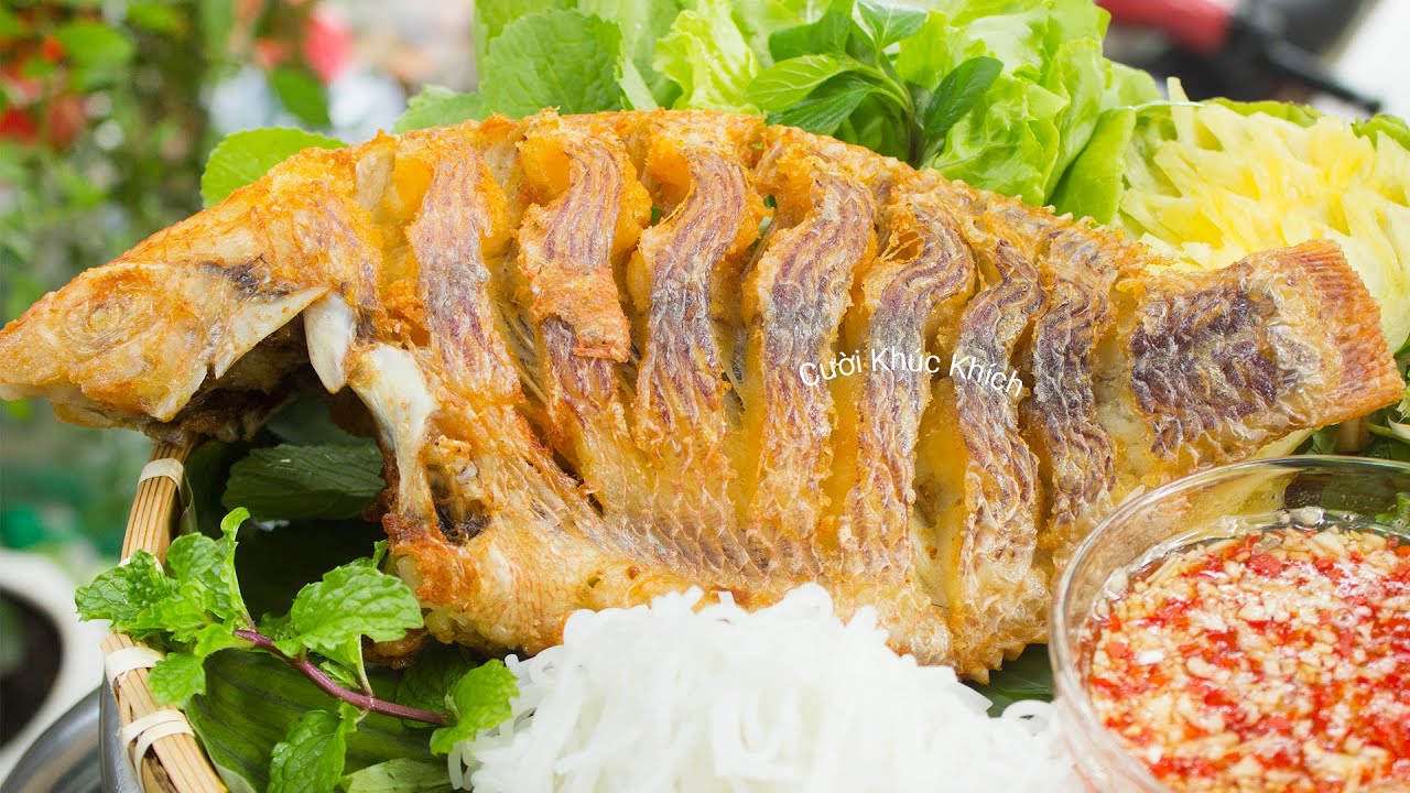 CÁ ĐIÊU HỒNG CHIÊN GIÒN CHẤM NƯỚC MẮM SÁNH KẸO SIÊU HẤP DẪN - CKK
