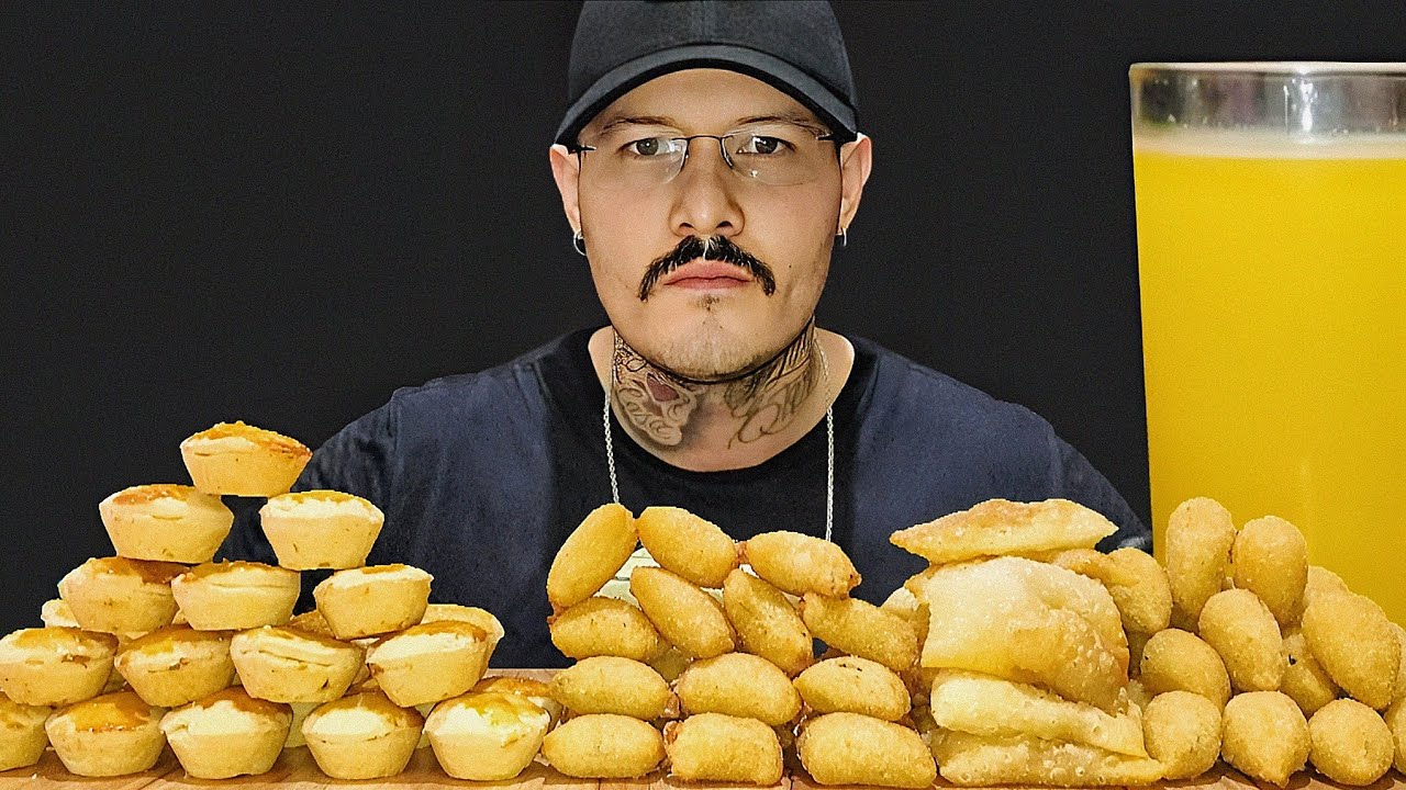 #262 ASMR | SALGADINHOS DE FESTA, EMPADINHA, RISOLES, PASTEL, COXINHA E MAIONESE VERDE.