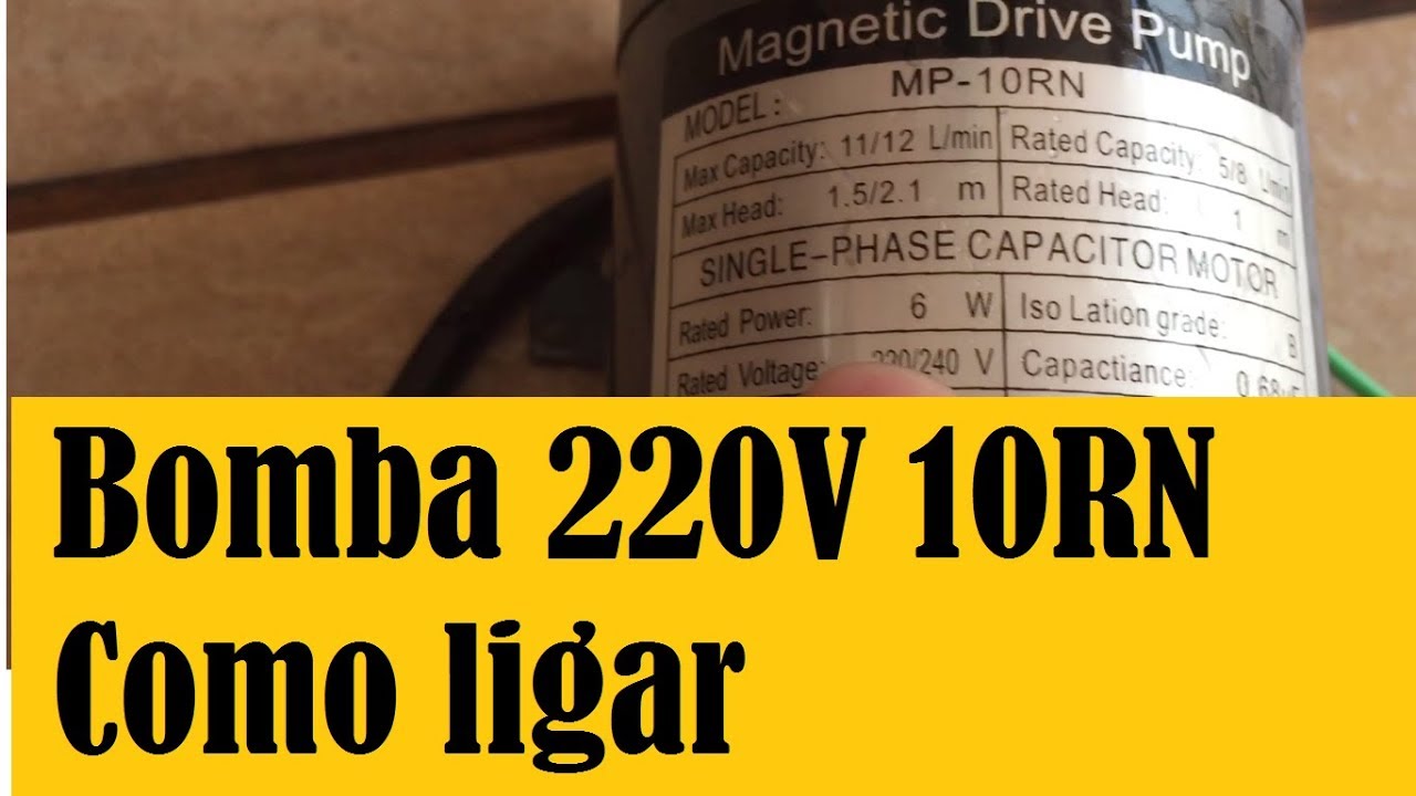 Como ligar uma bomba magnetica 220v ou 110v MP 10RN Magnetic Pump