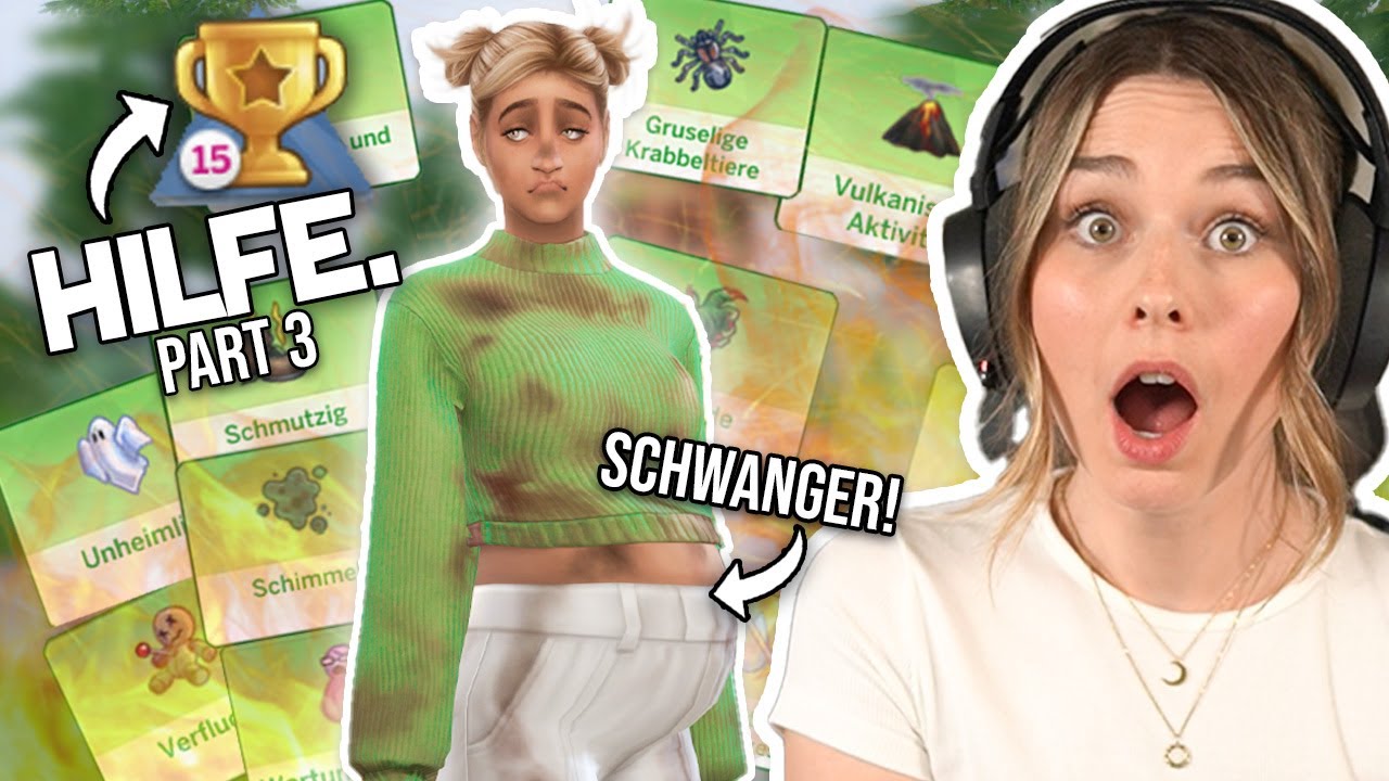 Sims 4, aber wir sind SCHWANGER & alle Grundstücksherausforderungen sind aktiviert! | simfinity