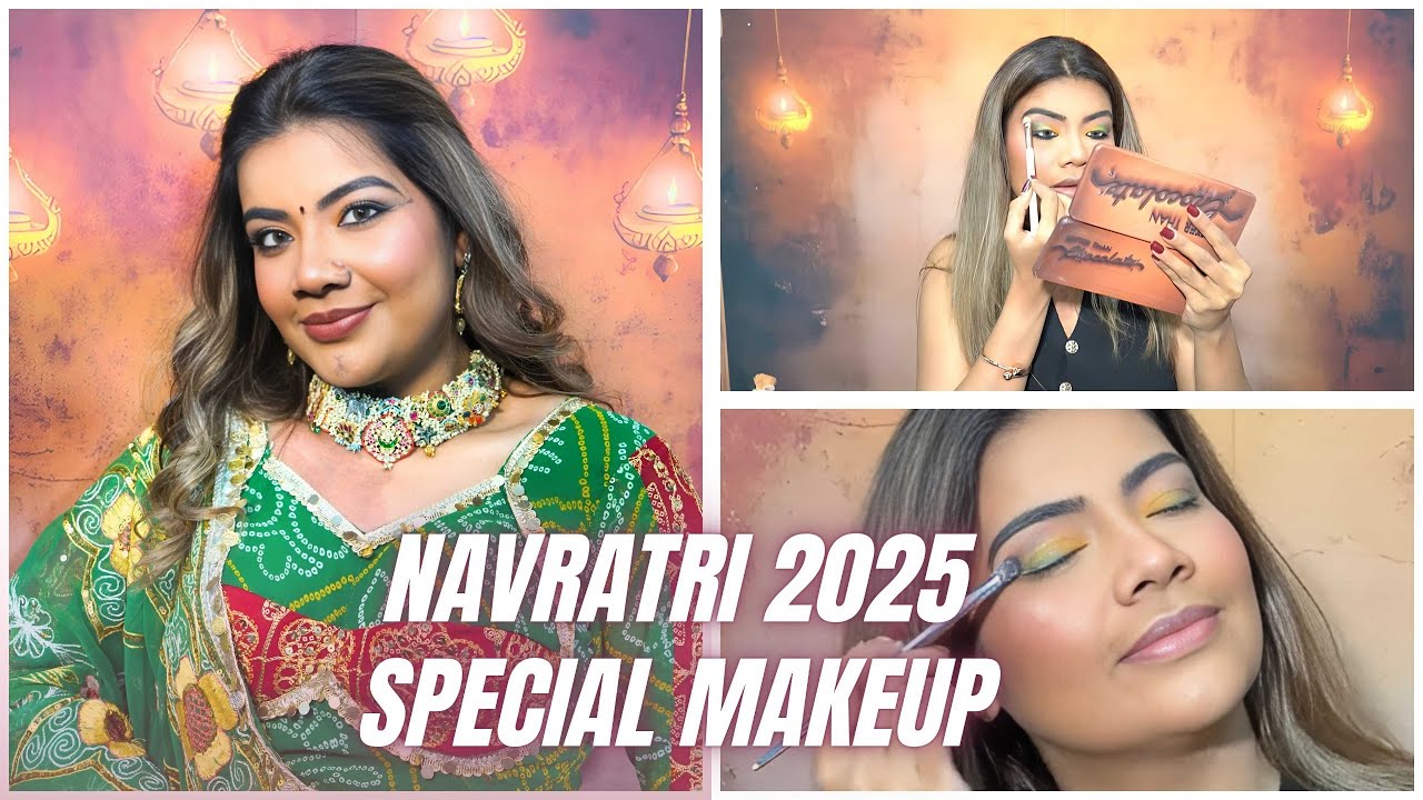 💃 Navratri 2025 Special | Step-by-Step Long Lasting Makeup for Navratri