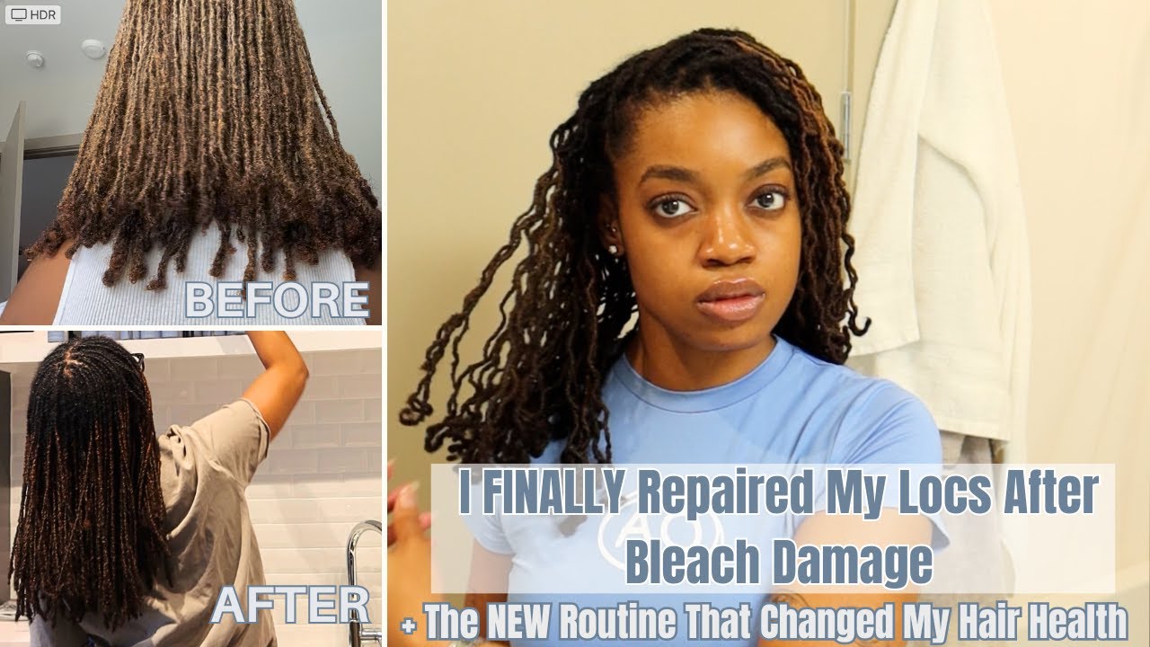How I REPAIRED My Loc Bleach Damage *with pictures* | should you bleach your locs? UPDATE