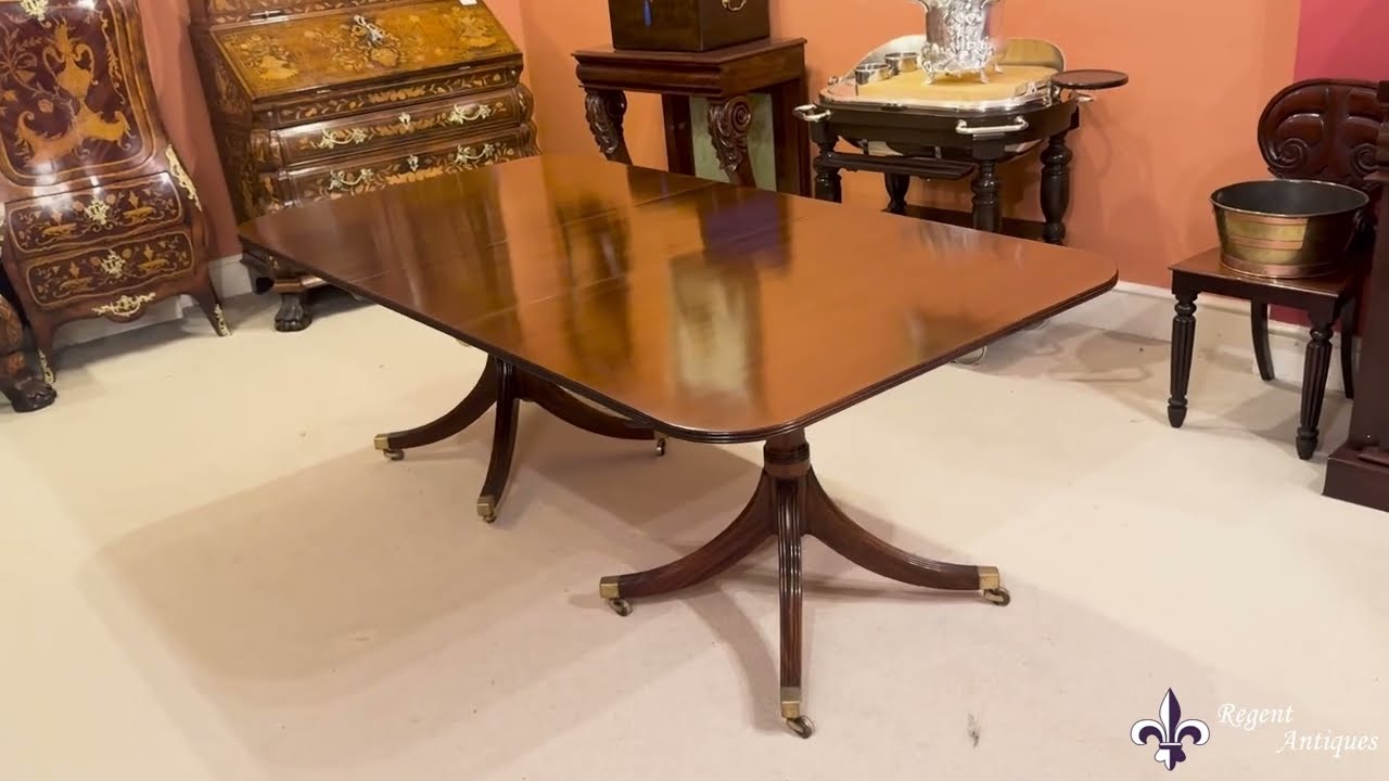 Vintage 7ft Regency Revival Dining Table William Tillman Circa 1975