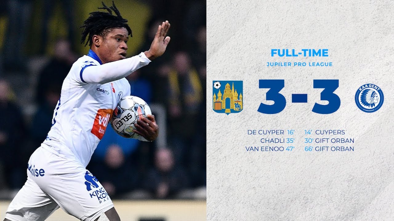 🎬 KVC Westerlo - KAA Gen: 3-3 (MD25 JPL)