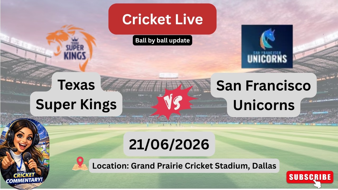 Texas Super Kings vs San Francisco Unicorns | SFU vs TSK, 4th T20, MLC 2026