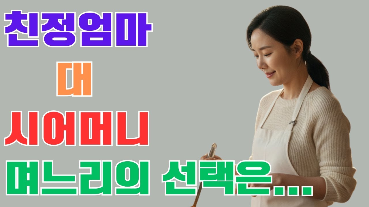 친정엄마 vs 시어머니  며느리가 선택한 것은 1부