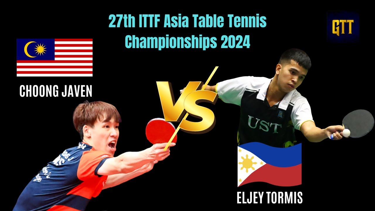 FULL MATCH HIGHLIGHTS: Eljey Tormis (PHI) Vs Choong Javen (MAS) Asian TT Championships 2024