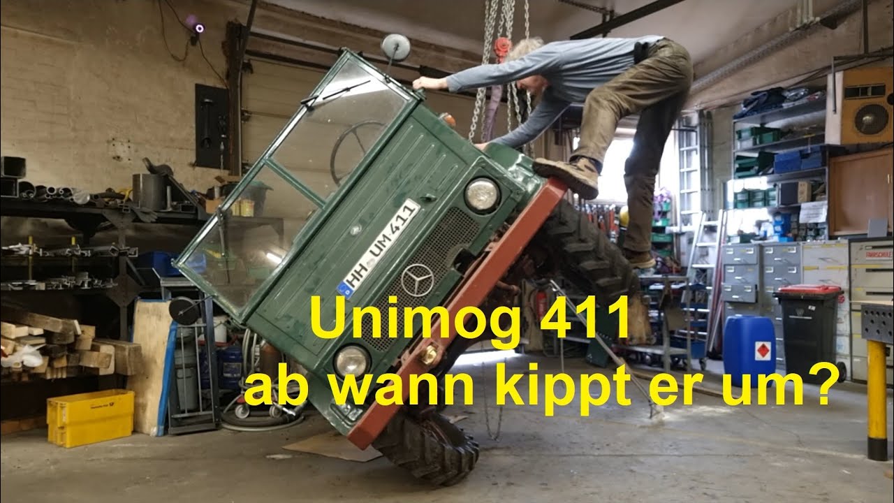 Unimog 411. Wann kippt er um? Ein Selbstversuch.