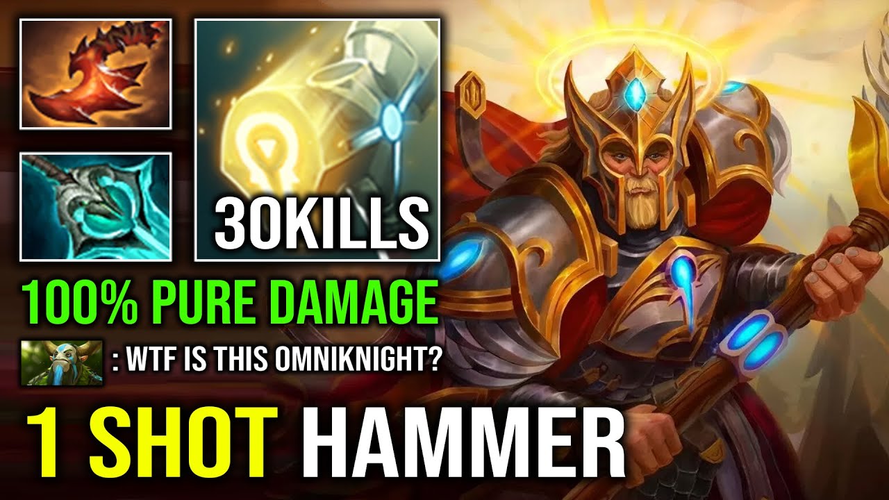 How to 1v5 Offlane Omniknight with Disperser Mana Burn 100% Pure Damage Hard Carry Dota 2