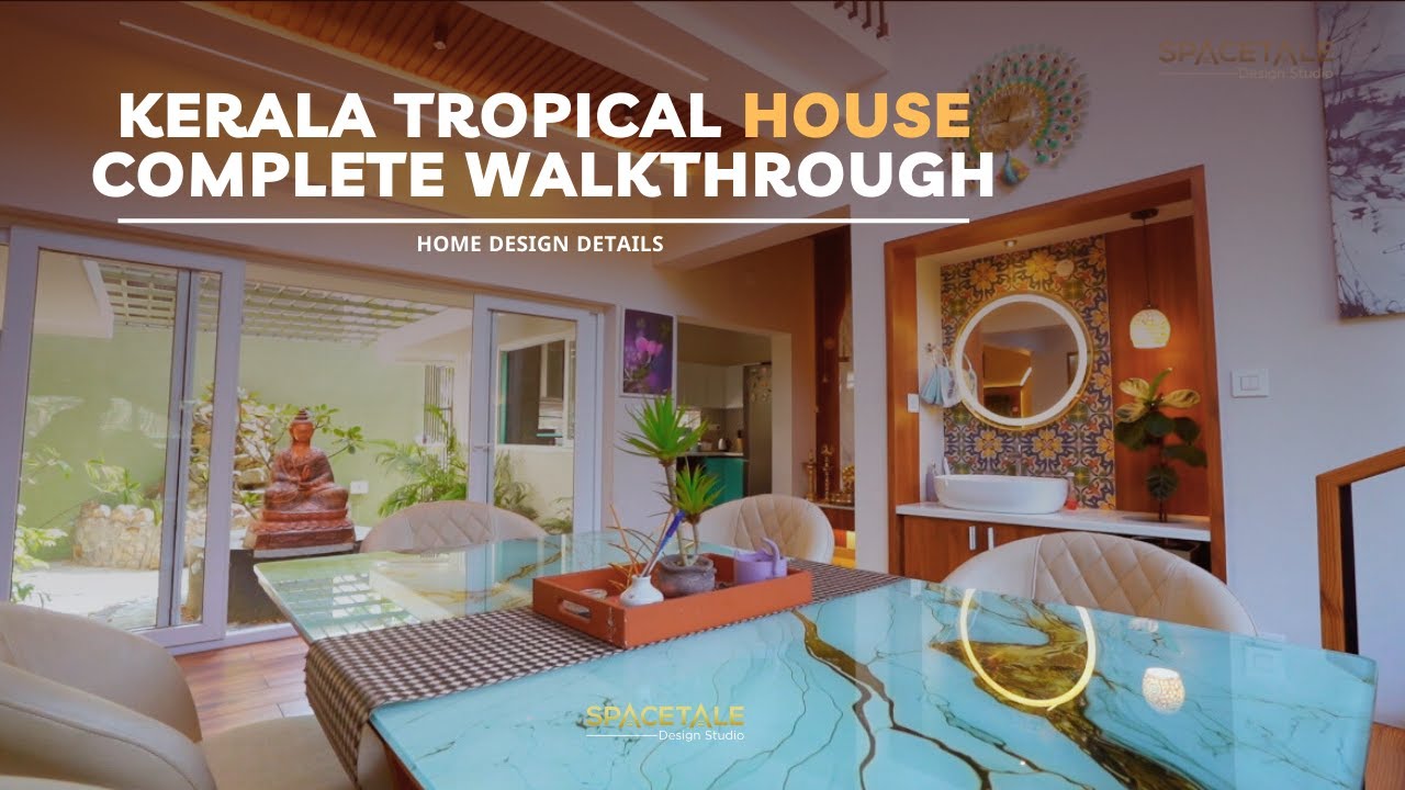 Kerala Tropical Style Home | Architecture & Interior Design Explained | Spacetale Design Studio