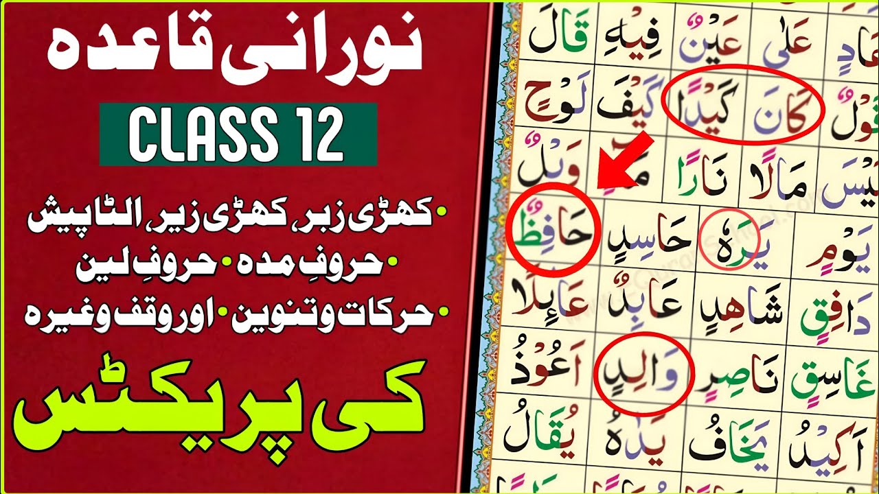 Noorani Qaida | Class 12 | Sohail Ki Class