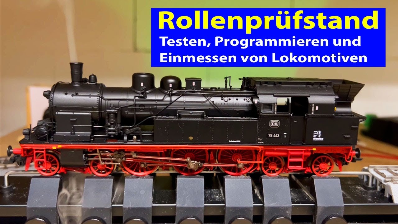 My model railroad dream layout: Roller test stand for locomotives (English subtitles)
