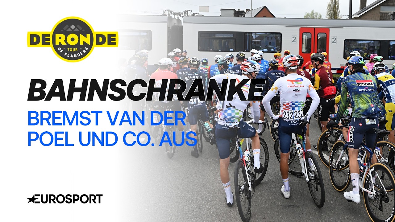 Aufreger bei der Flandern-Rundfahrt! Bahnschranke bremst Mathieu van der Poel und Co. aus | Radsport