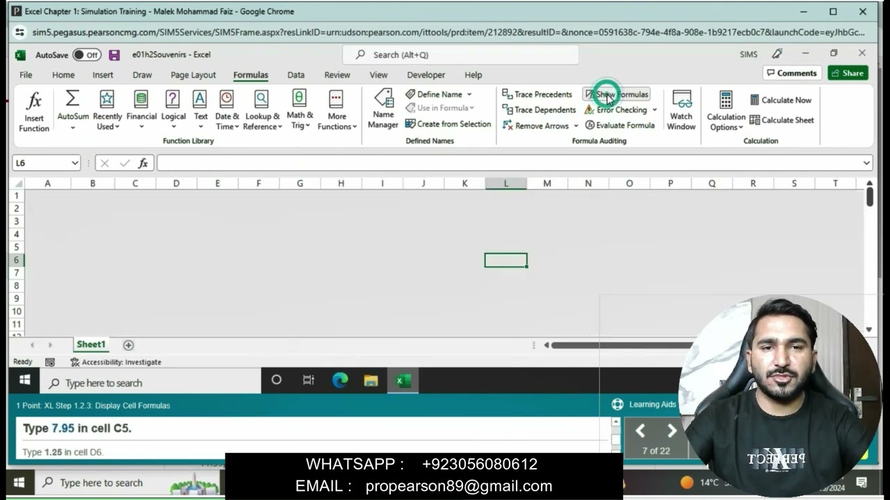 Excel Chapter 01 Simulation Training | Chapter 01 Simulation Training | Ch01 Simulation Training
