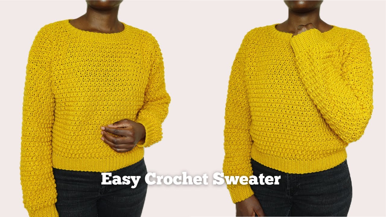 Easy Crochet Sweater | Aligned Cobble Stitch Crochet Sweater Tutorial