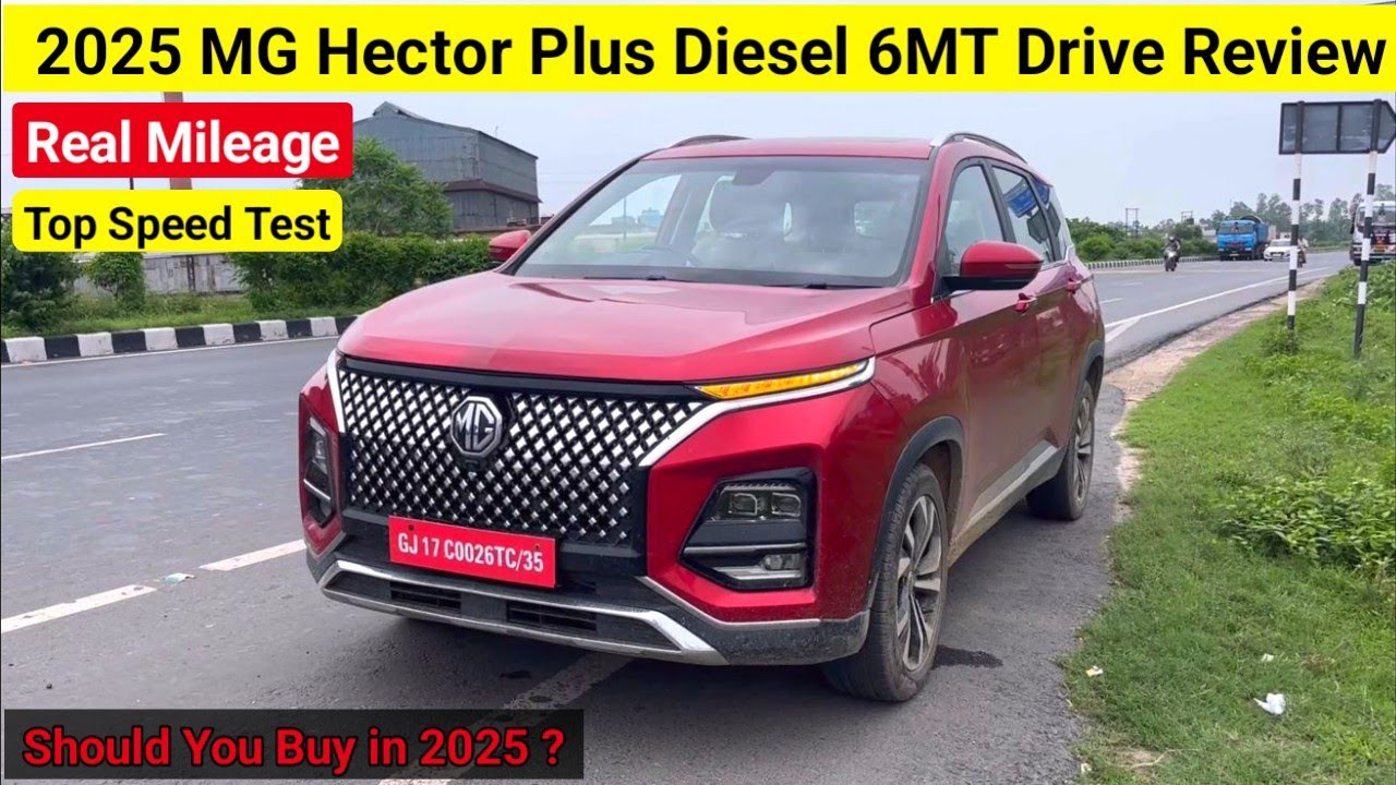 2025😱 MG Hector Plus Diesel Manual Drive Review | Price Real Mileage Top Speed Test Comfort