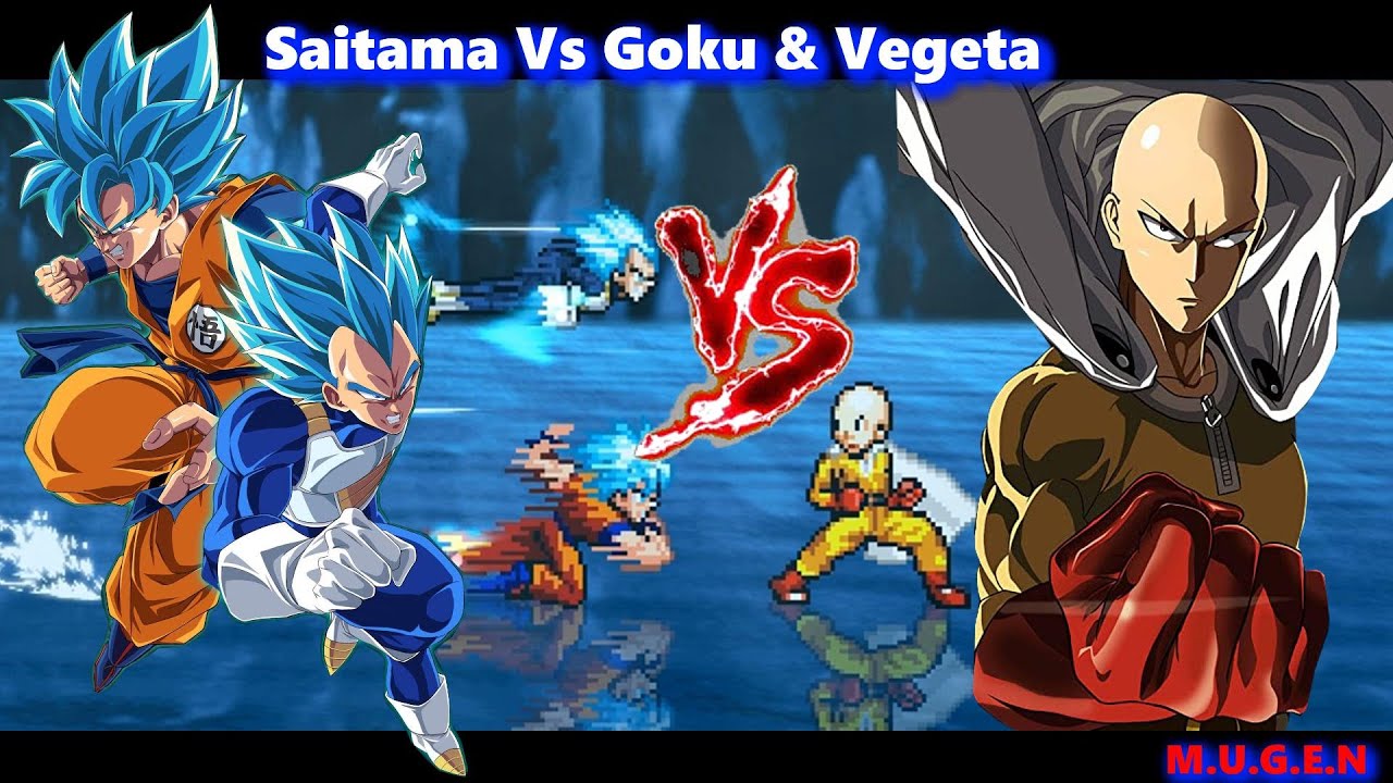 SAITAMA Vs GOKU & VEGETA || The Ultimate Attack! M.U.G.E.N