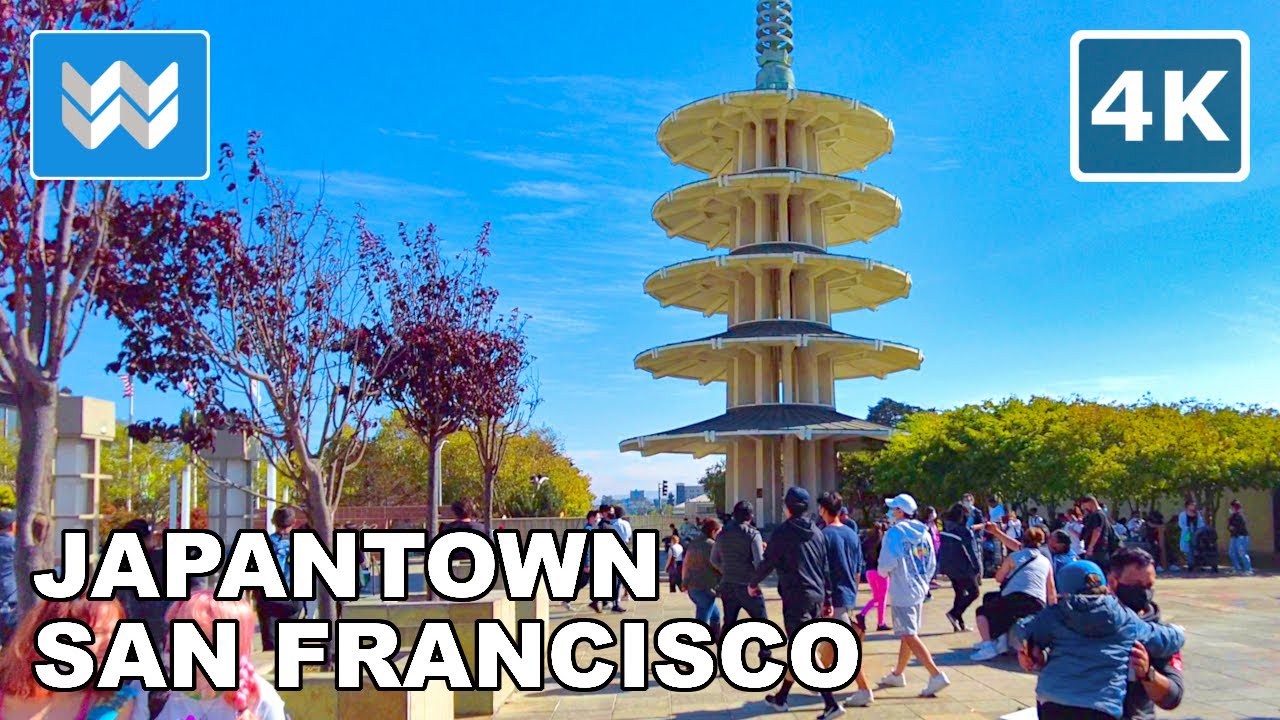 [4K] Japantown in San Francisco, California USA - Walking Tour & Travel Guide 🎧 Binaural Sound
