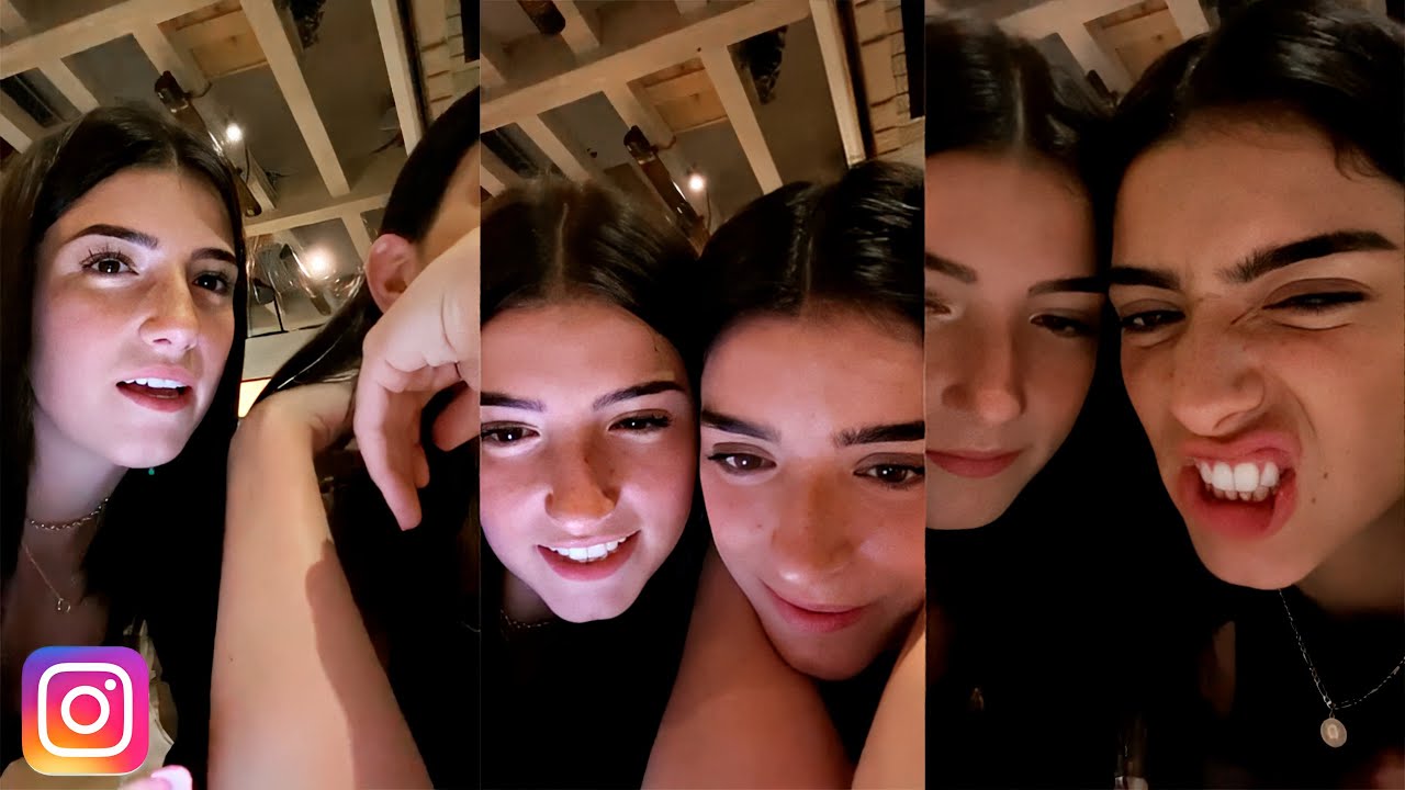 Charli D'Amelio and Dixie D'Amelio LIVE | Without Comments | July 7, 2020 | Instagram